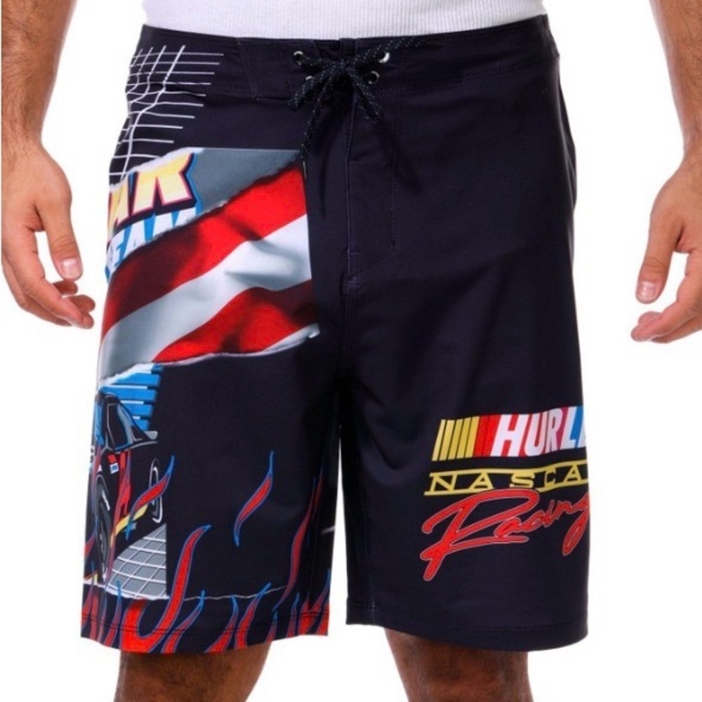 NWT Mens Hurley Phantom Eco Nascar Racing 18” Quick Dry Swim Trunks Board Shorts - Picture 2 of 7